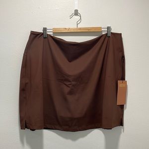 Girlfriend Collective Brown High Waist Skort Tennis Skirt